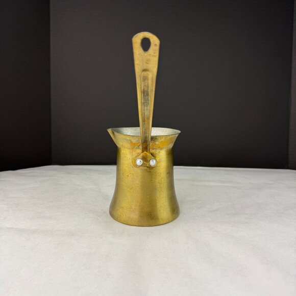 Vintage Brass Turkish Coffee Pot #8 - Picture 2 of 12